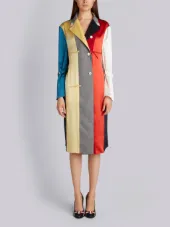 Reconstructed Overcoat Lining Dreshort Sleeve In Funmix Silk Charmeuse