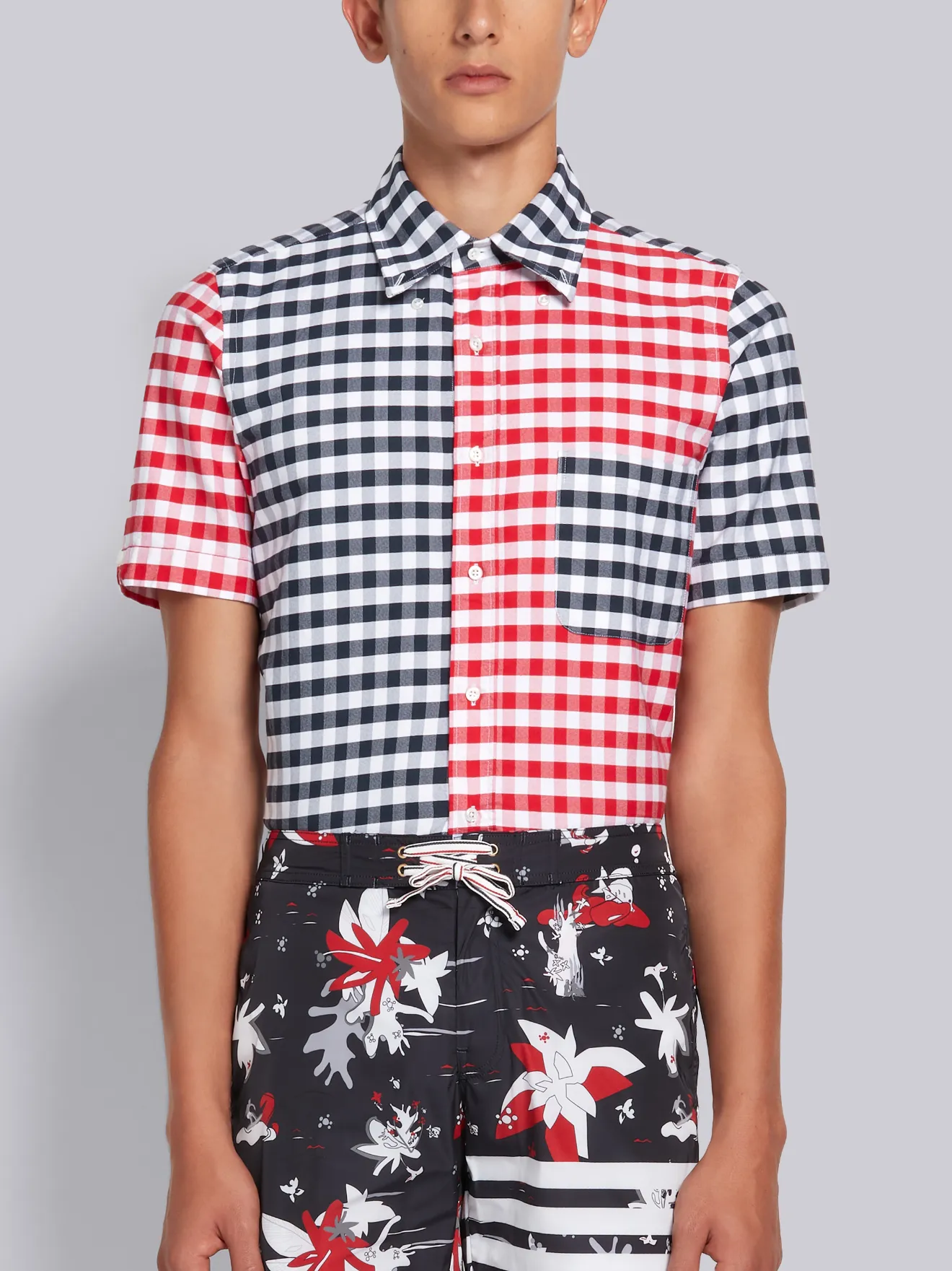 gingham short sleeve