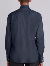 Regular Fit Long Sleeve Shirt In Shirting Denim