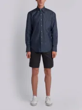 Regular Fit Long Sleeve Shirt In Shirting Denim