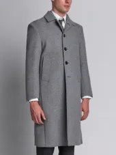 relaxed bal collar overcoat