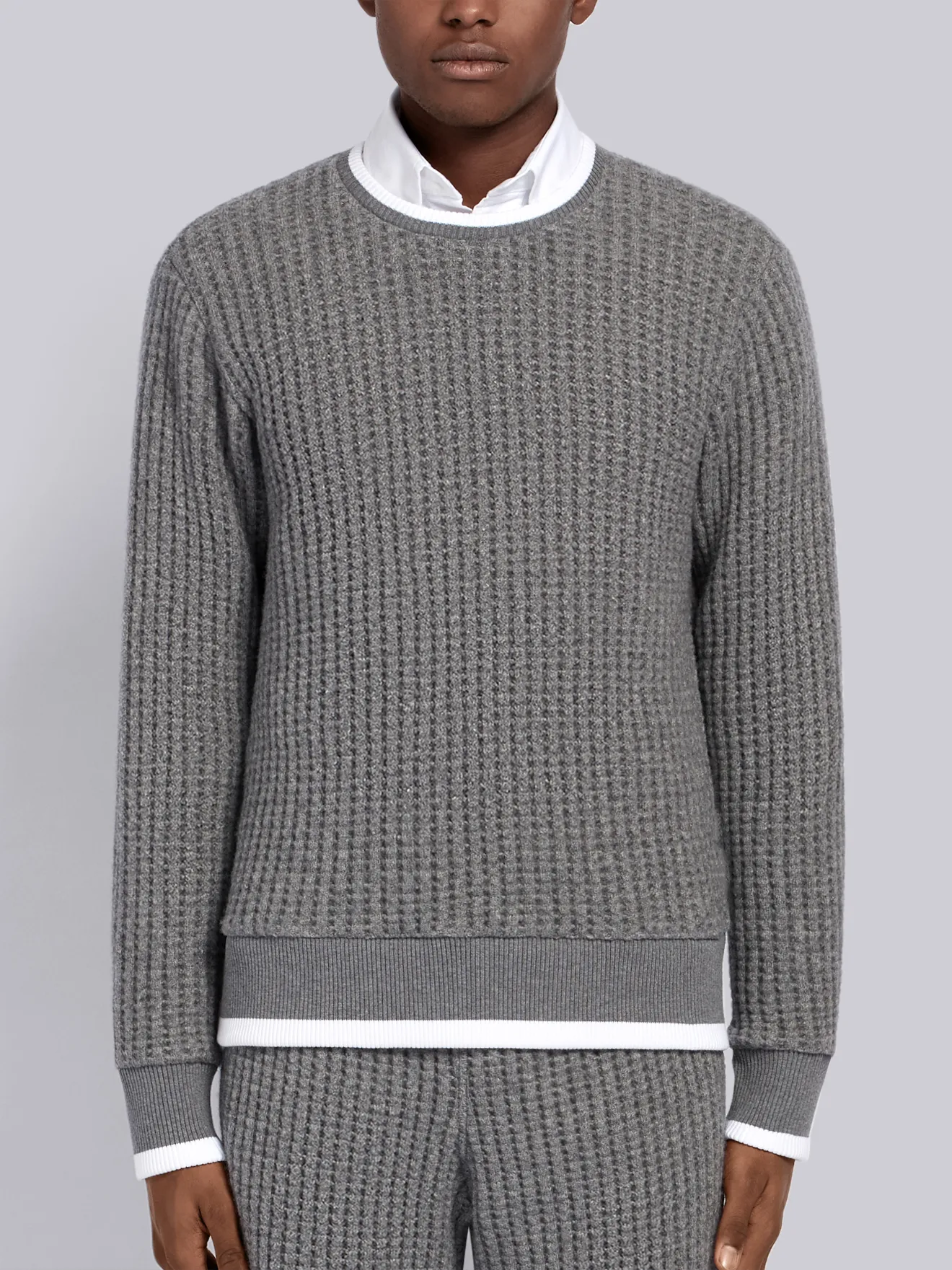 Thom browne waffle sweatshirt Clearance