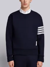 Relaxed Fit Engineered 4-Bar Stripe Cashmere Shell Sweatshirt