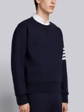 Relaxed Fit Engineered 4-Bar Stripe Cashmere Shell Sweatshirt