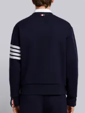 Relaxed Fit Engineered 4-Bar Stripe Cashmere Shell Sweatshirt