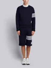 Relaxed Fit Engineered 4-Bar Stripe Cashmere Shell Sweatshirt