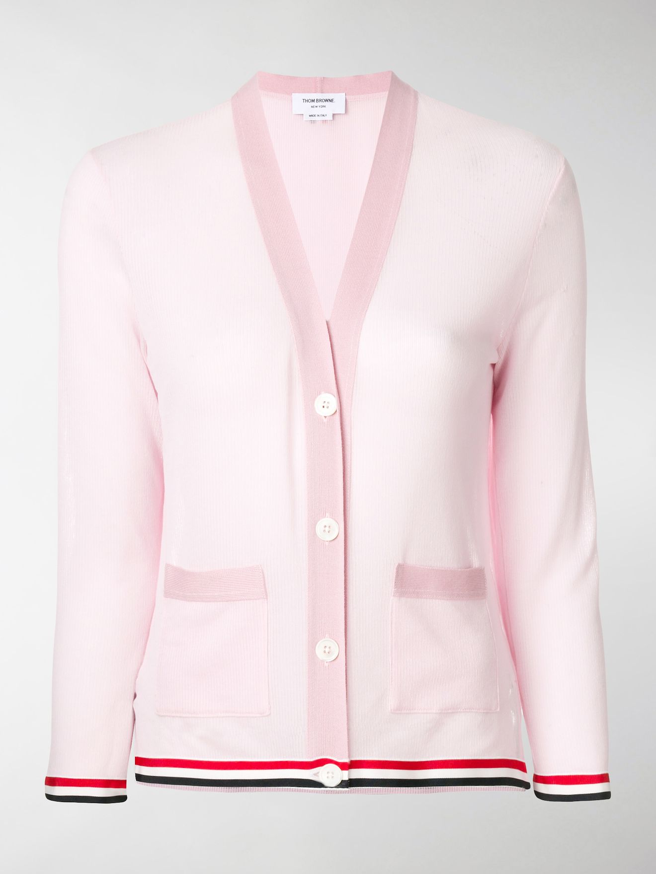 thom browne pink cardigan