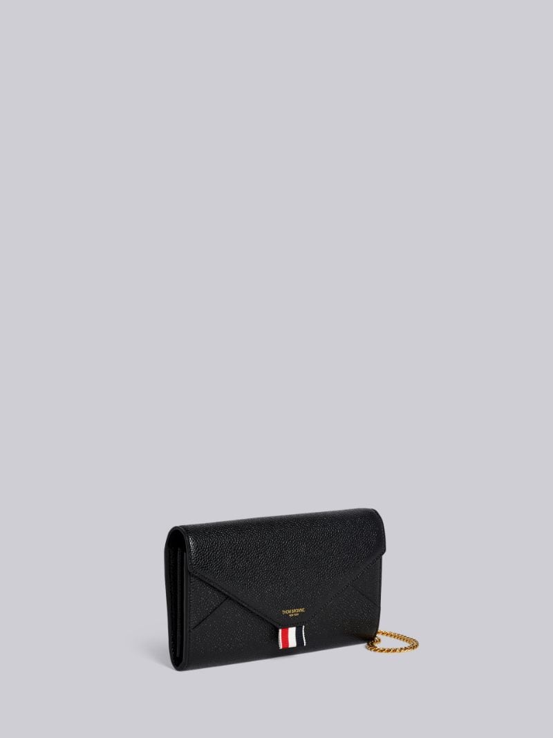 removable-chain pebbled envelope clutch