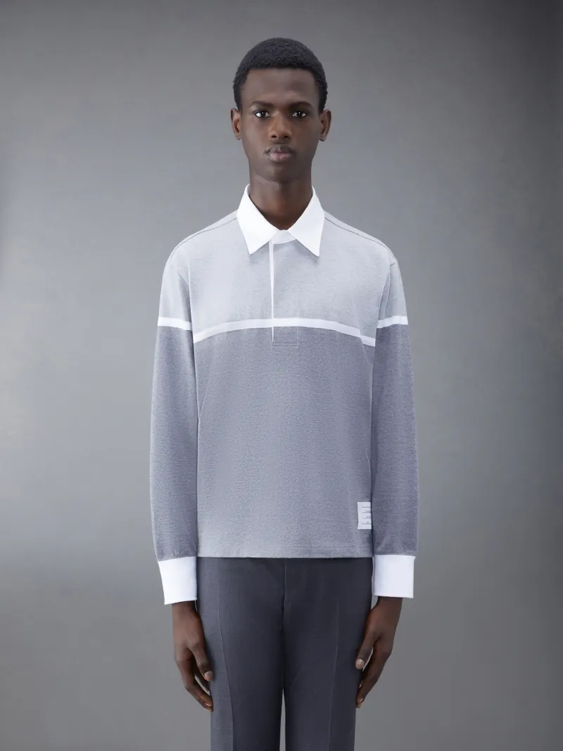 Rugby Stripe Oversized Football Polo | Thom Browne