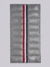 Runway Exclusive: Down Filled, White and Blue Stripe Blanket in Nylon Tech