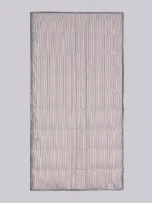 Runway Exclusive: Down Filled, White and Blue Stripe Blanket in Nylon Tech