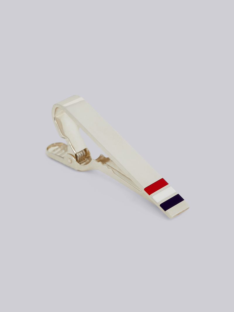 RWB Long Silver Tie Bar