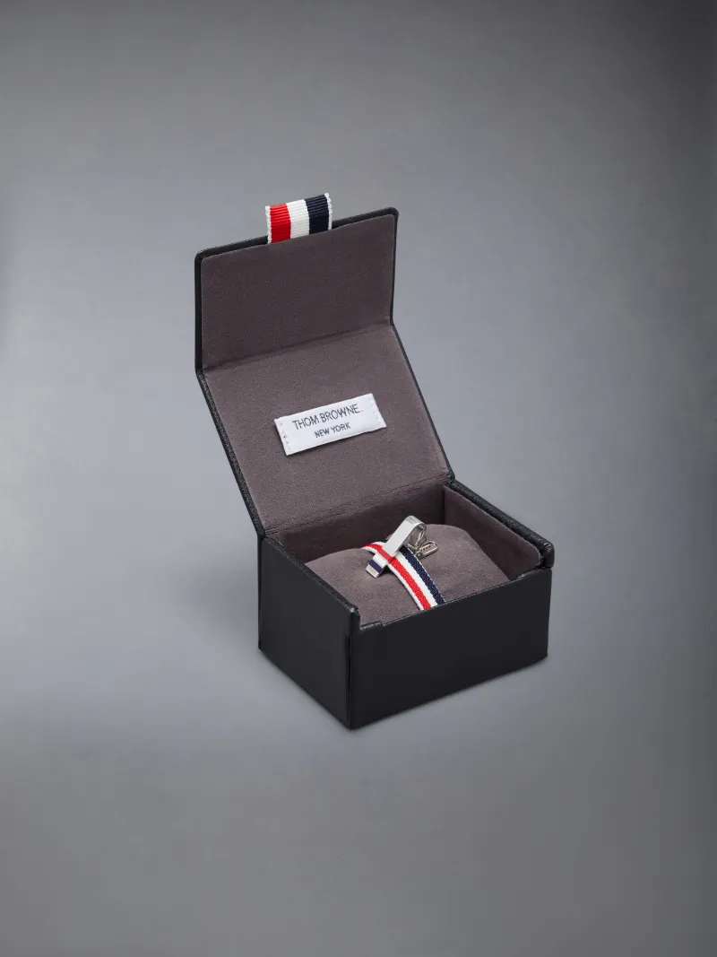 Thom Browne Sterling Silver Long Tricolour Tie Clip