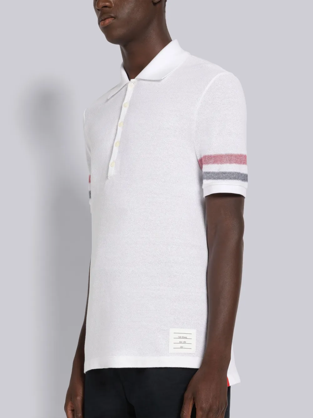 RWB Stripe cotton polo shirt | Thom Browne