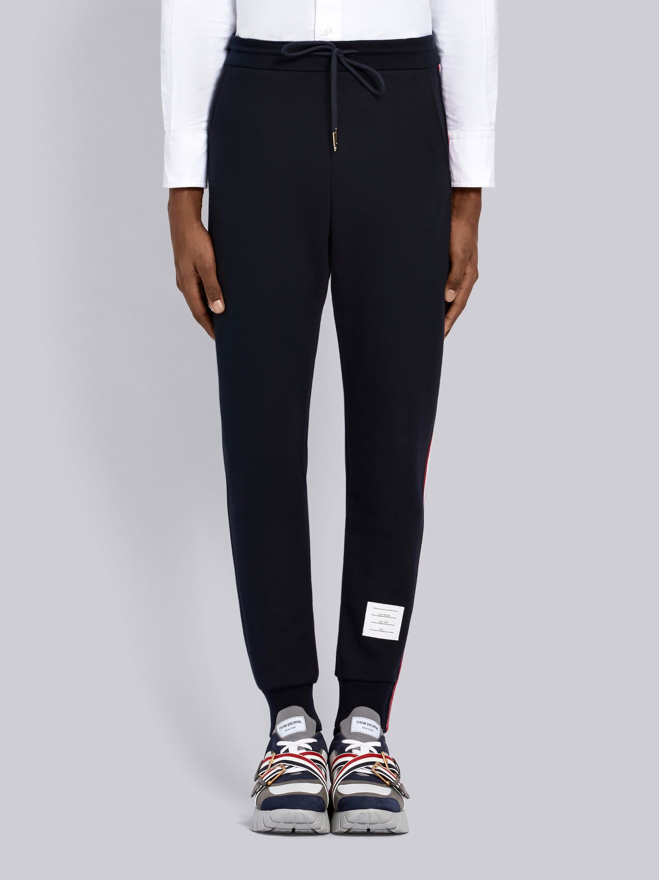 thom browne navy sweatpants