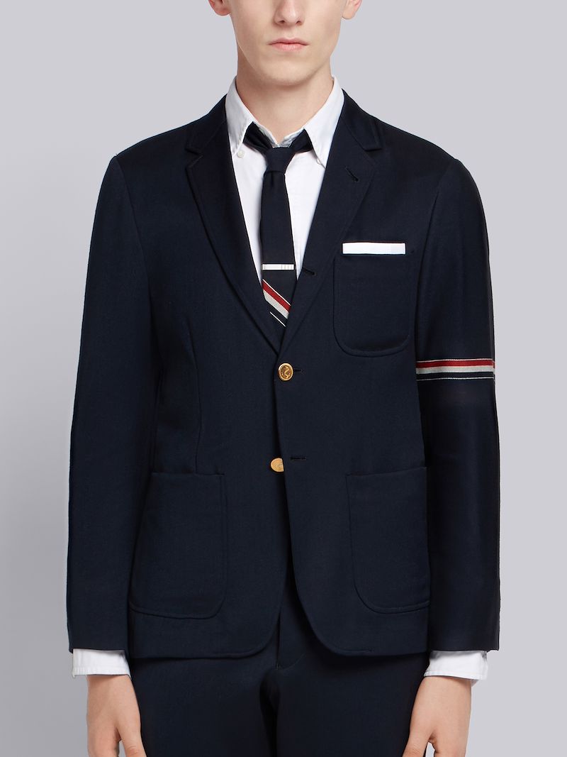 Rwb Stripe Patch Pocket Sport Coat Thom Browne Official