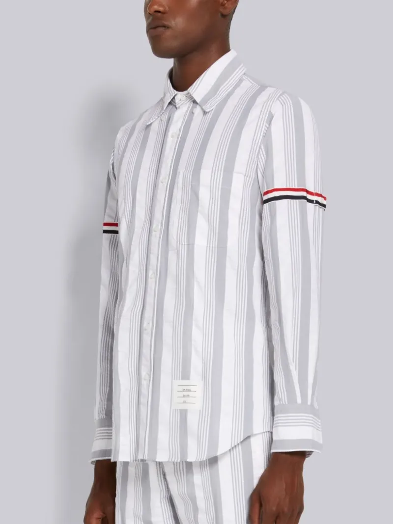 RWB-stripe seersucker shirt | Thom 