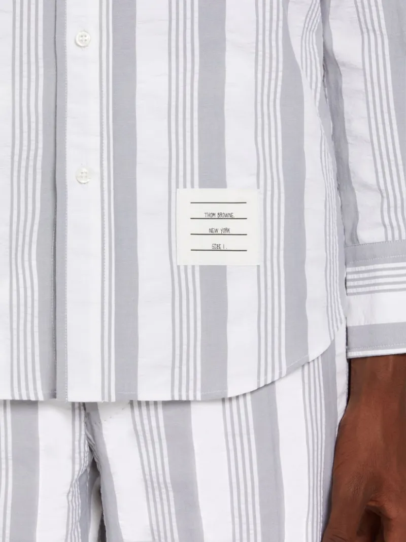RWB-stripe seersucker shirt | Thom 