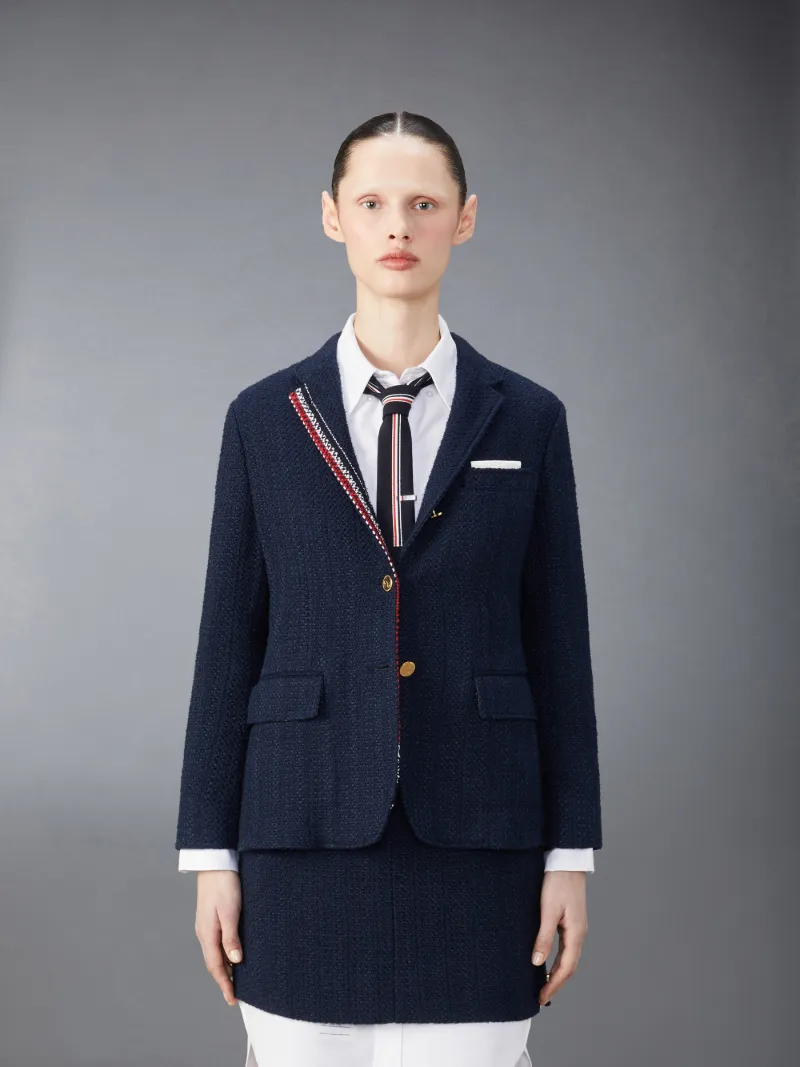 RWB-striped tweed shirt jacket | Thom Browne