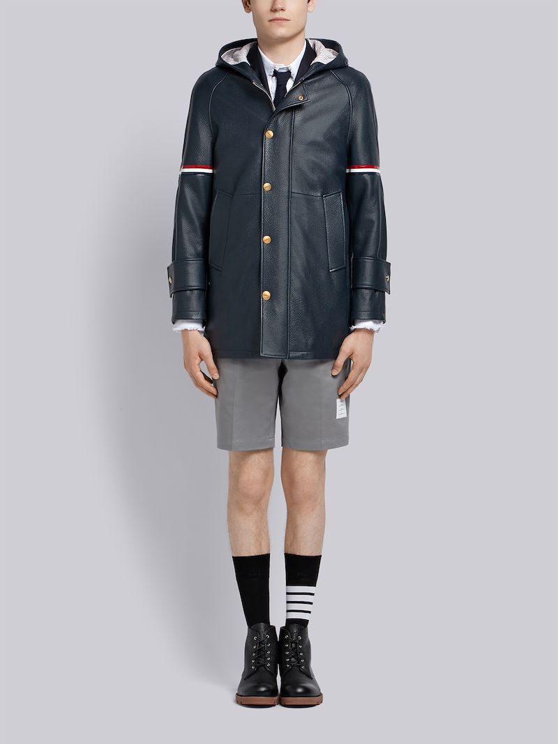 Rwbアームバンド ディアスキンパーカーブルー Thom Browne 公式オンラインサイト Rwbアームバンド ディアスキンパーカーブルー Thom Browne 公式オンラインサイト
