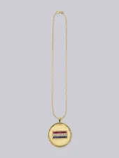 Sarah Jane Wilde X Thom Browne Medallion Necklace With Rubies, Sapphires & Diamonds In 18K Yellow Gold