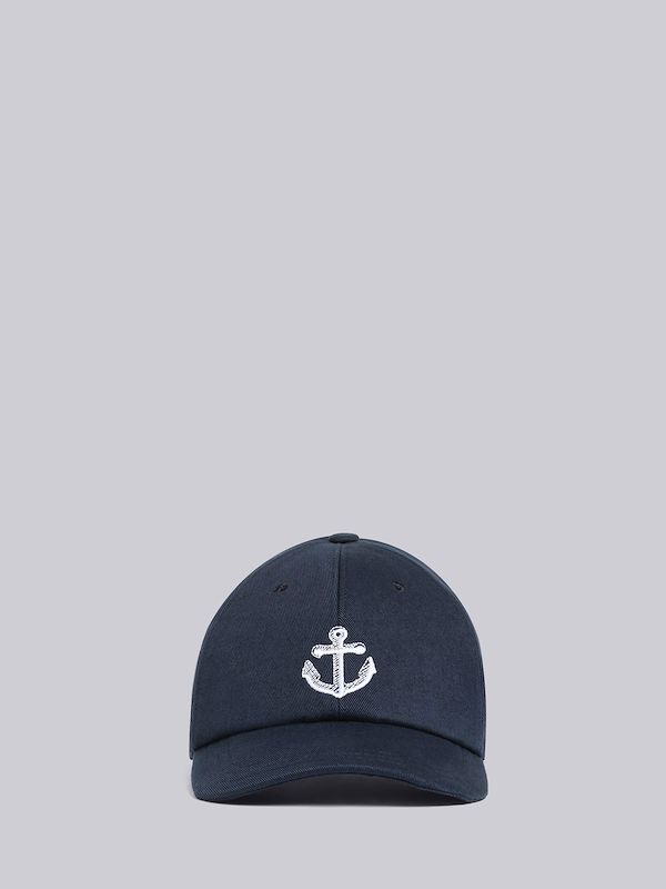 Satin Stitch Anchor 6-Panel Baseball Cap