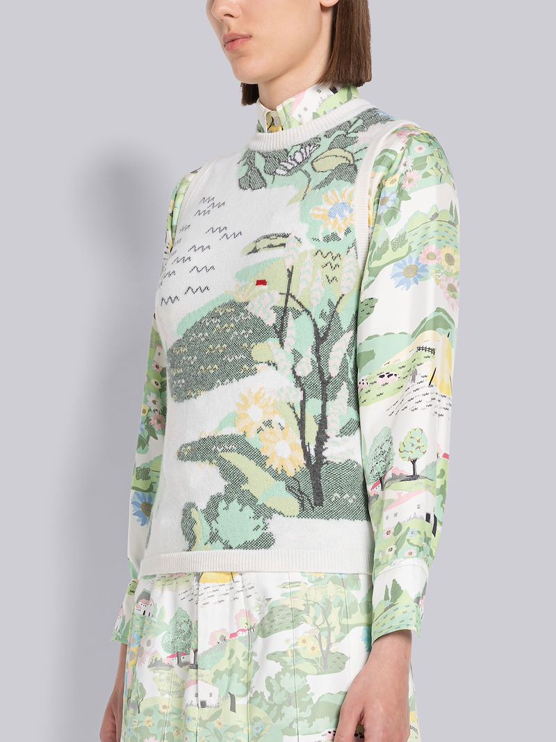 Scenic Cashmere Crew Neck Shell Top