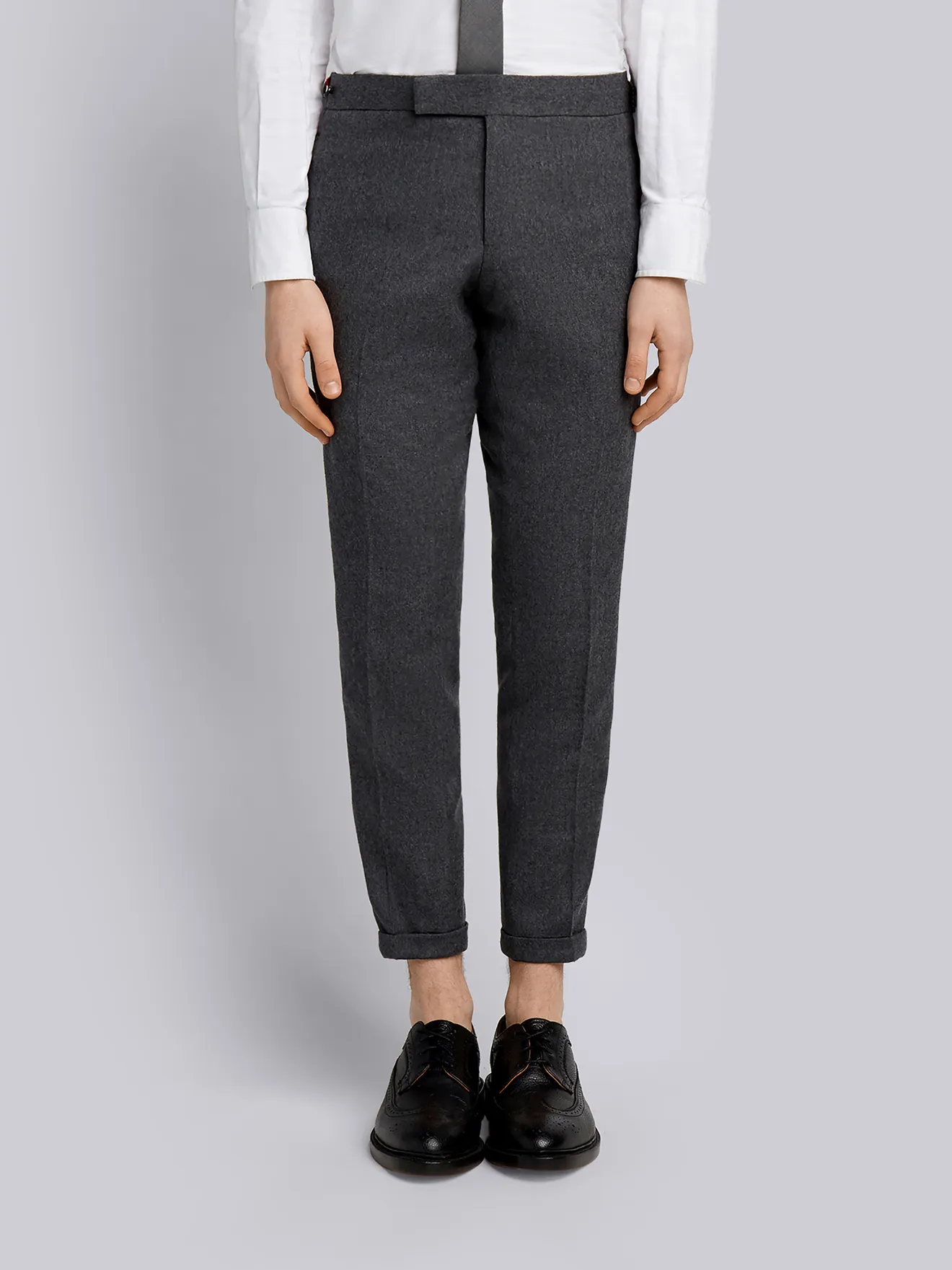 skinny wool trousers