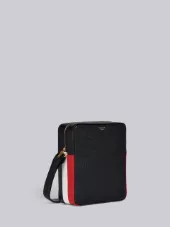 Seamed Panel Pebble Grain Leather Camera Bag