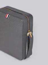 Seamed Panel Pebble Grain Leather Camera Bag