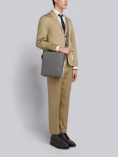 Seamed Panel Pebble Grain Leather Camera Bag
