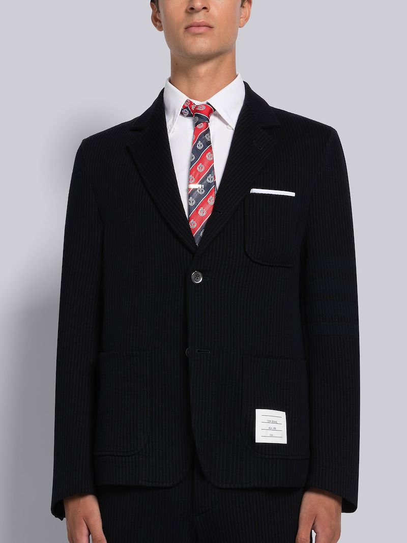 Seersucker Loopback 4-Bar Sack Jacket