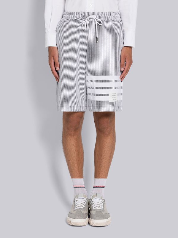 Seersucker Loopback 4-Bar Sweatshorts