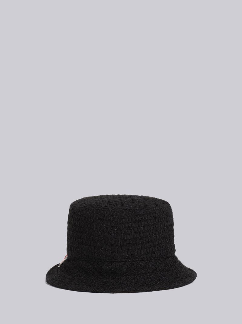 Seersucker Tulle Tweed Bucket Hat