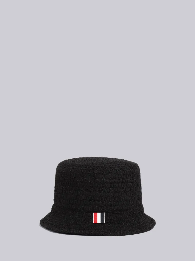 Seersucker Tulle Tweed Bucket Hat