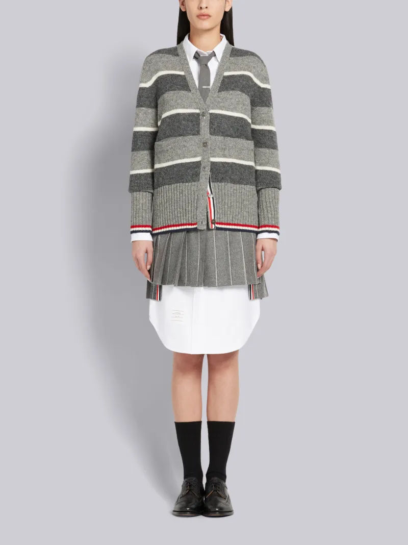 Shadow Stripe Flannel Miniskirt