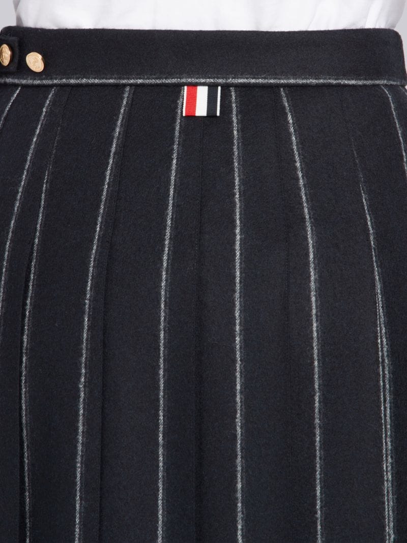 Shadow Stripe Flannel Skirt