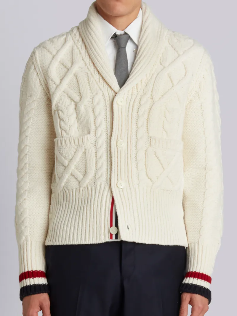 merino wool shawl cardigan