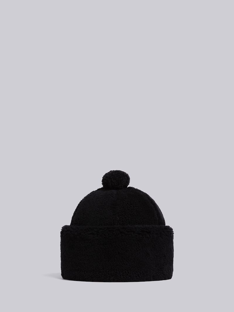 Shearling Oversized Pom Beanie