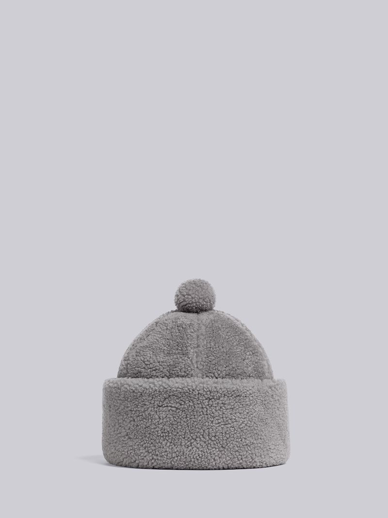 Shearling Oversized Pom Beanie
