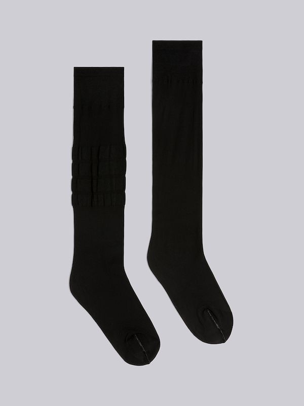 Sheer Nylon Knee High 4-Bar Socks