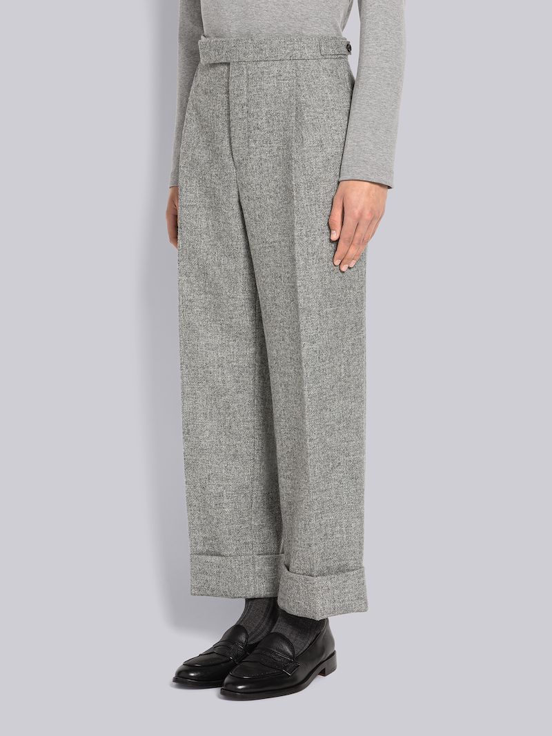 Shetland Wool Side Tab Single Pleat Trouser