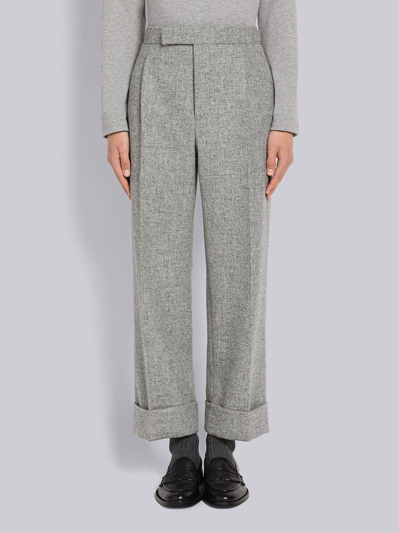 Shetland Wool Side Tab Single Pleat Trouser