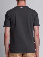Short Sleeve T-Shirt With Chest Pocket In Charcoal Jersey