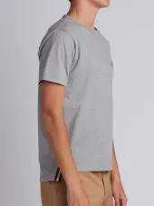 Short Sleeve T-Shirt With Chest Pocket In Grey Jersey