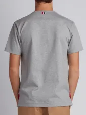 Short Sleeve T-Shirt With Chest Pocket In Grey Jersey