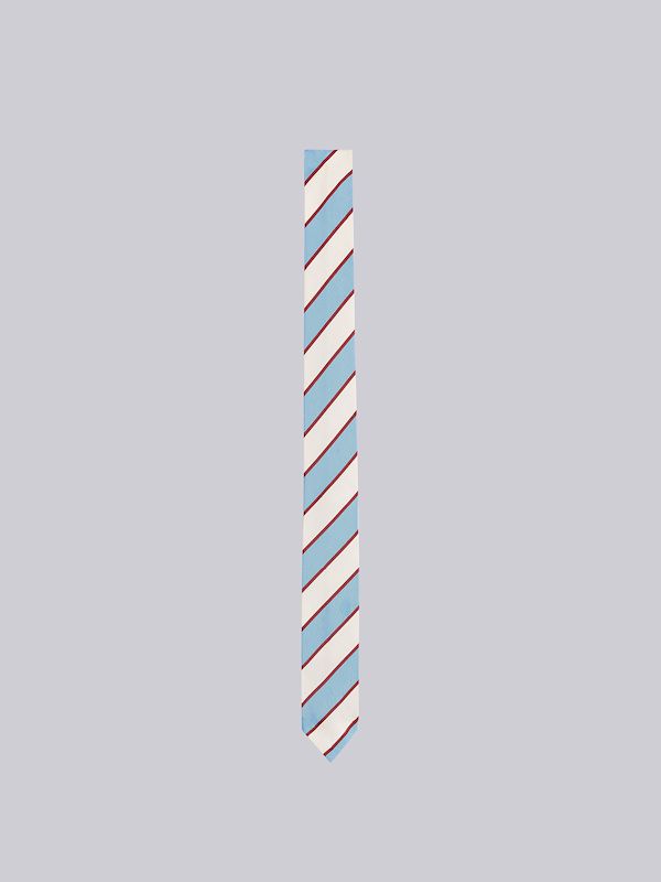 SILK COTTON AWNING STRIPE JACQUARD TIE