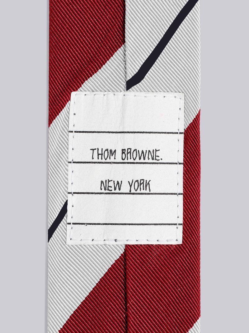 Silk Cotton Stripe Jacquard Classic Tie