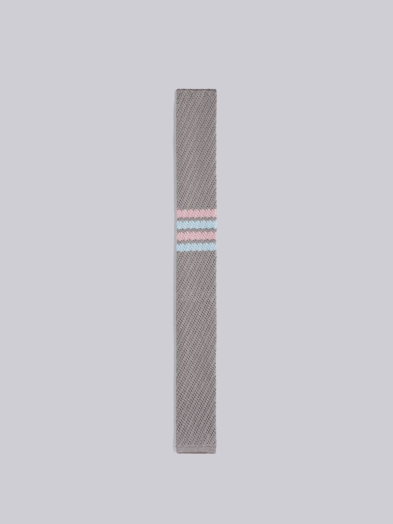 SILK KNIT 4-BAR STRIPE TIE