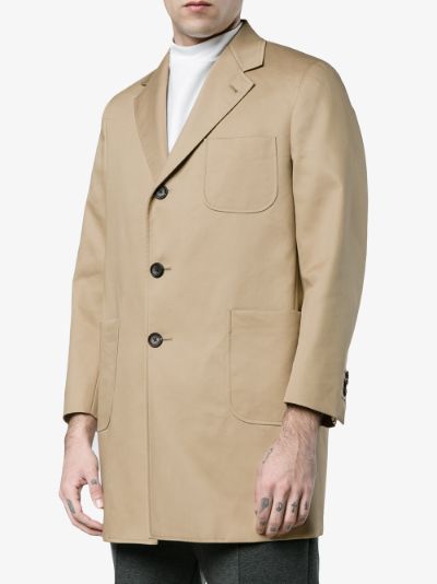 Silk Single Breasted Two Button Overcoat展示图